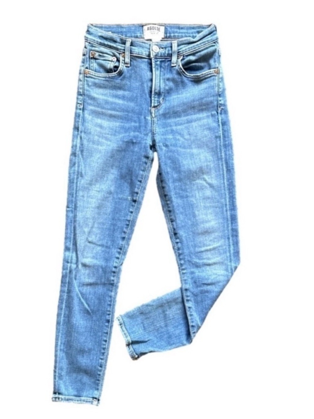 AGOLDE High Rise Skinny Ankle Jeans Premium Denim Size 24
